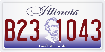 IL license plate B231043