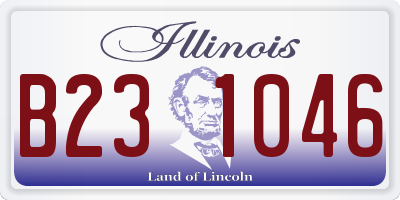 IL license plate B231046