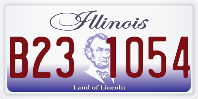 IL license plate B231054
