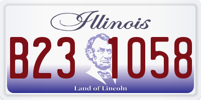 IL license plate B231058