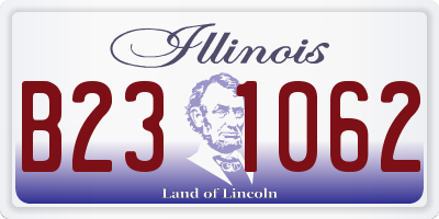 IL license plate B231062