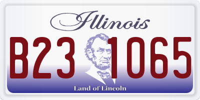 IL license plate B231065