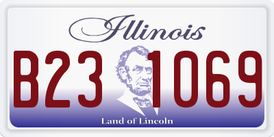 IL license plate B231069