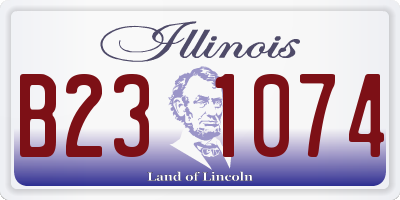 IL license plate B231074
