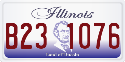 IL license plate B231076