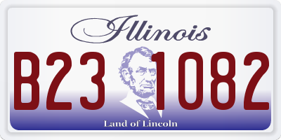 IL license plate B231082