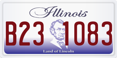 IL license plate B231083