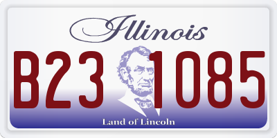 IL license plate B231085
