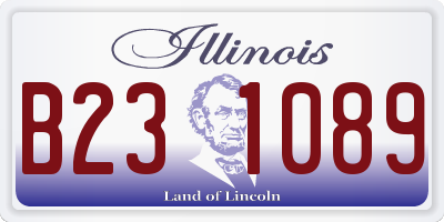 IL license plate B231089