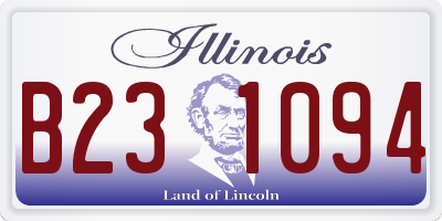 IL license plate B231094