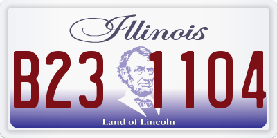 IL license plate B231104