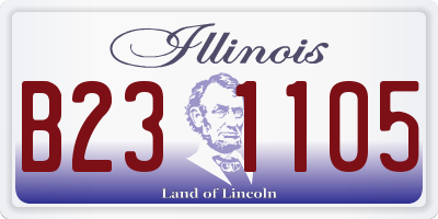 IL license plate B231105
