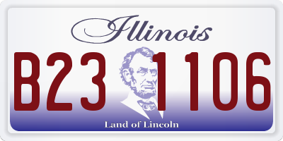IL license plate B231106