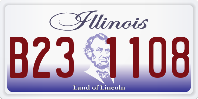 IL license plate B231108