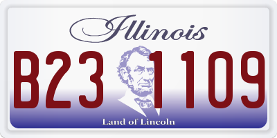 IL license plate B231109
