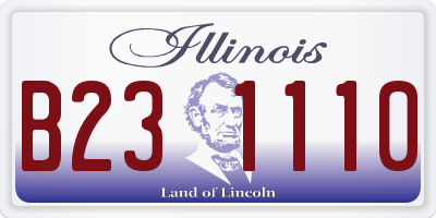 IL license plate B231110