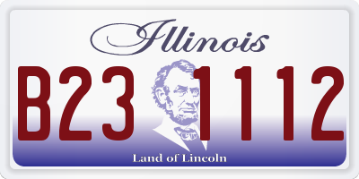 IL license plate B231112