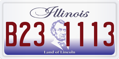 IL license plate B231113