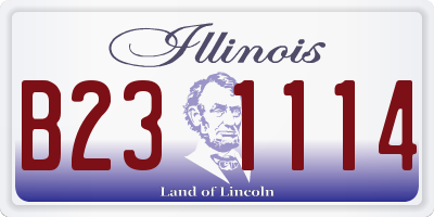 IL license plate B231114