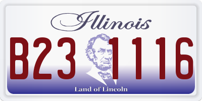 IL license plate B231116