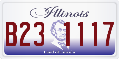 IL license plate B231117