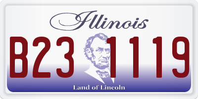 IL license plate B231119