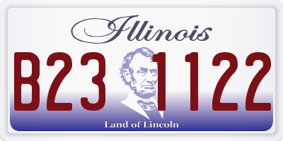 IL license plate B231122