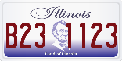 IL license plate B231123