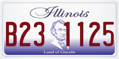 IL license plate B231125