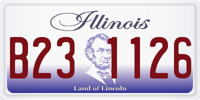 IL license plate B231126