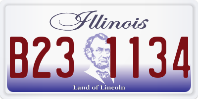 IL license plate B231134