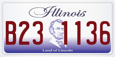 IL license plate B231136