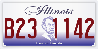 IL license plate B231142