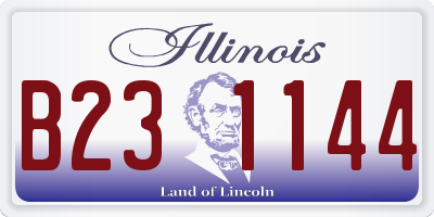 IL license plate B231144