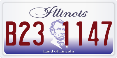 IL license plate B231147