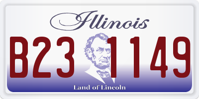 IL license plate B231149