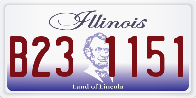 IL license plate B231151