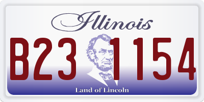 IL license plate B231154