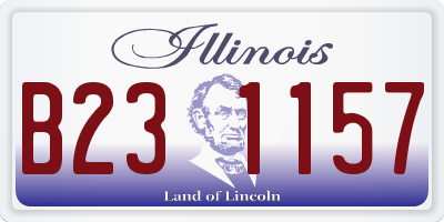 IL license plate B231157