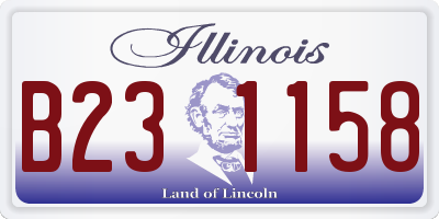 IL license plate B231158