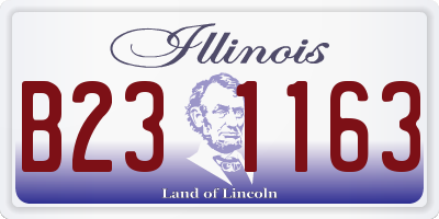 IL license plate B231163