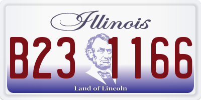 IL license plate B231166