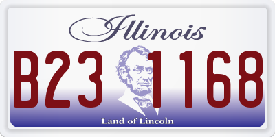 IL license plate B231168