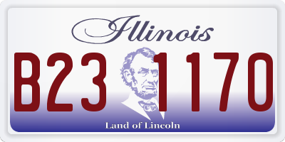 IL license plate B231170