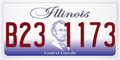 IL license plate B231173