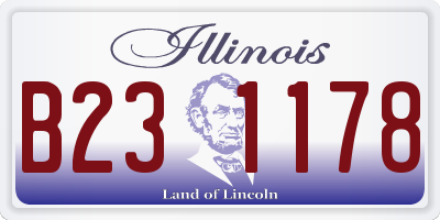 IL license plate B231178