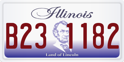 IL license plate B231182