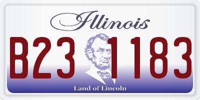 IL license plate B231183