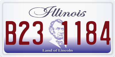 IL license plate B231184