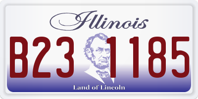 IL license plate B231185